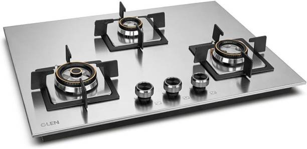 Glen Ultra Tuff Stainless Steel Hob 70 CM | Auto Ignition | Forged Brass Burners | Stainless Steel Automatic Hob