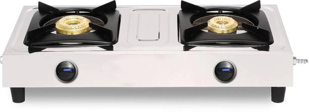 Suryaflame LPG Gas stove 2 Burner Troy 2 Year Doorstep Service Stainless Steel Manual Gas Stove