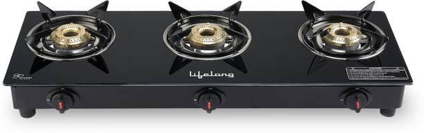 Lifelong LLGS603 Ignition For LPG Use Only (Doorstep Service, Black Glass Automatic Gas Stove