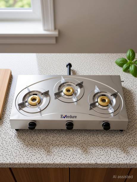 Everdure 3 Burner Trimax | Steel Pan Support | Stainless Steel Manual Gas Stove