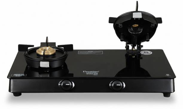 Prestige Svachh Neo GTSN 02 with Liftable Burners Glass Manual Gas Stove
