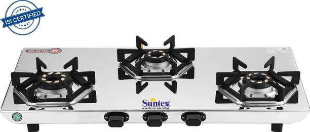 Suntex 3B MAJESTRY Hexa | High Gloss Mirror-Finish Design Stainless Steel Manual Gas Stove