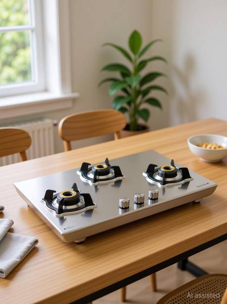 SUJATA 9 Years Warranty | Single Frame SS Matte finish, Easy LPG & PNG Compatible Stainless Steel Manual Gas Stove