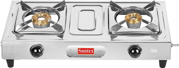 Suntex 2B SS/PS (Brass Nozzle) Stainless Steel Manual Gas Stove