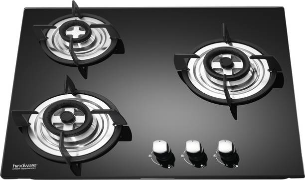 Hindware Smart Appliances Nora Plus 60 CM Glass, Stainless Steel Automatic Hob