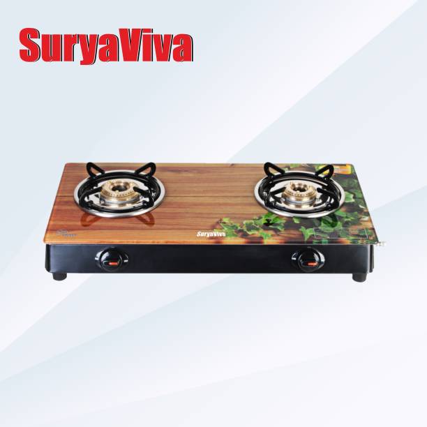 SURYAVIVA 2 Burner kwid plus digital Manual glass gas stove Glass Manual Gas Stove