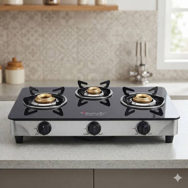Butterfly Radiant 3B Jumbo Glass Manual Gas Stove