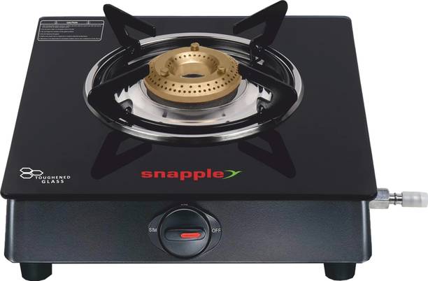 Snapple Single Burner Glass Cooktop Gas Stove for Kitchen | Manual Ignition | Toughened Glass Manual Gas Stove