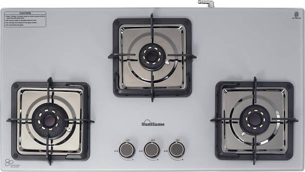 Sunflame Glass Automatic Hob (3 Burners)