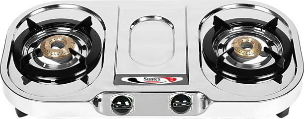 Suntex 2B Orchid MS/PS(Brass Nozzle) Stainless Steel Manual Gas Stove