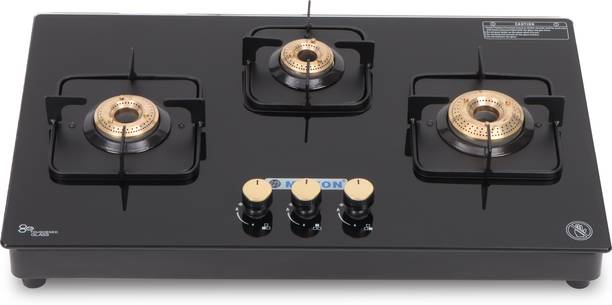 MILTON Champion Pro Toughened Glass Top Gas Stove, Auto Ignition Glass Manual Gas Stove