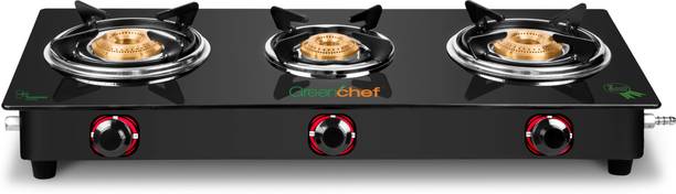 Greenchef Ebony Glass Manual Gas Stove