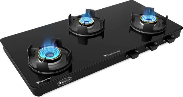 Nickyflame REVEN - Premium Ultra Slim L.P.G Stove, 5G Burner Top, Manual Ignition Cooktop Iron Manual Gas Stove