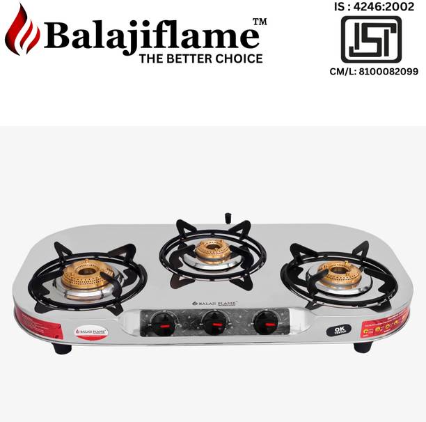 Balajiflame Stainless Steel Manual Gas Stove