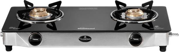Sunflame Diamond SS Glass Manual Gas Stove