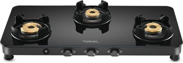 Hindware Smart Appliances Alverio 3B AI Glass, Stainless Steel Automatic Gas Stove