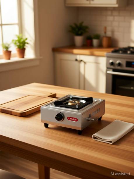 Khaitan 1 Burner BP DICE BF Stainless Steel Manual Gas Stove