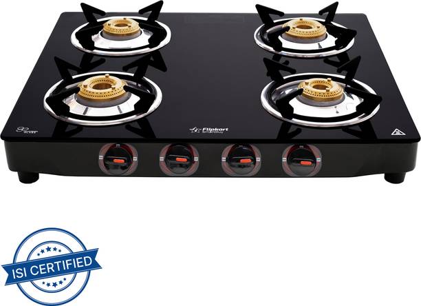 Flipkart SmartBuy SmartBuy Imperio 4 Burners Glass Manual Gas Stove
