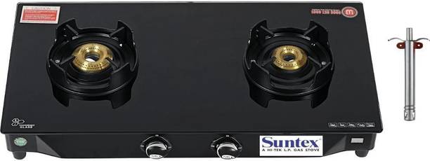 Suntex 2B Black Beauty (Brass Nozzle) Glass Manual Gas Stove