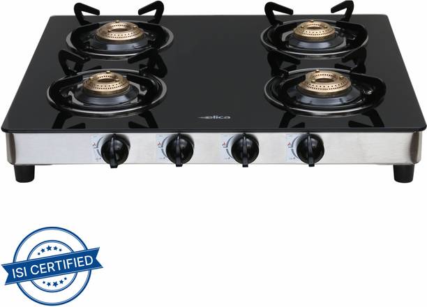 Elica 594 CT VETRO AI S Glass Automatic Gas Stove