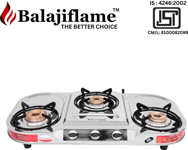 Balajiflame Stainless Steel Manual Gas Stove