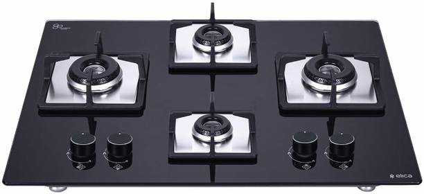 Elica FLEXI EC 460 DX LOTUS BK Glass Automatic Hob