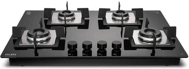 Glen Built-In Hob 70 cm | Toughened Glass Top | Italian Burner with Double Ring Flame Glass Automatic Hob