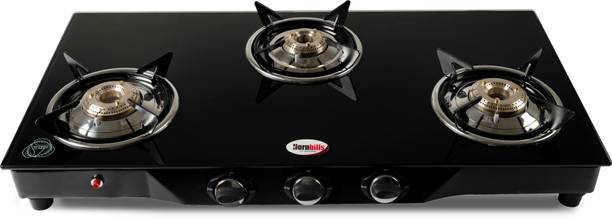 Hornbills 39 LPG ISI Certified Toughened Glass, Rust Resistance Texture, Heavy Pan Support Stainless Steel Automatic Gas Stove
