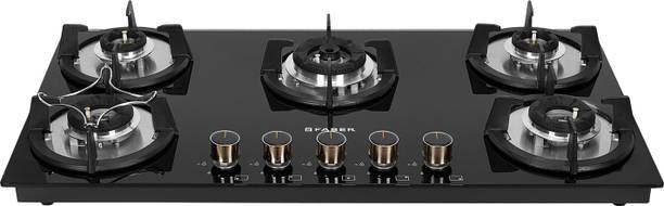 फेबर SUPERIA HT905 BR AI | Spillage Proof| Metal Knobs| Brass burners | स्टेनलेस स्टील ऑटोमैटिक गैस चूल्हा
