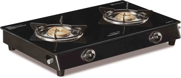 V-Guard Sturdee 2A Black Glass Manual Gas Stove