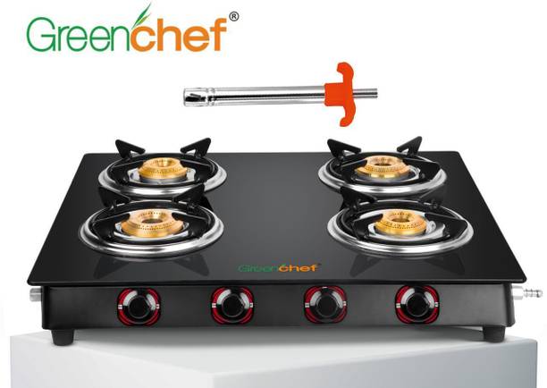 Greenchef Ebony Glass Manual Gas Stove