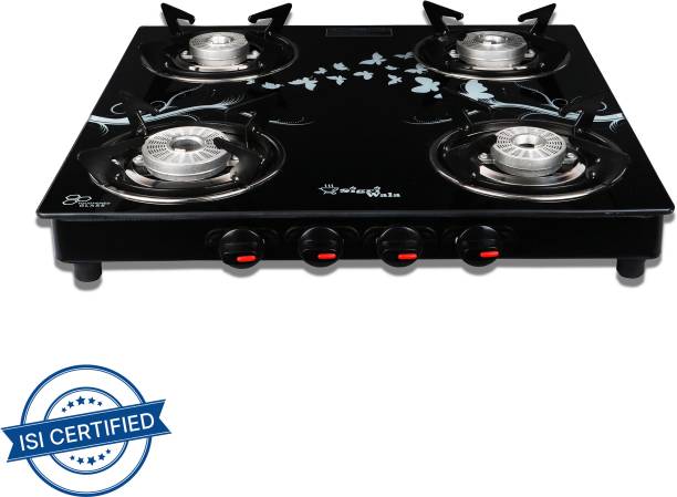 Sigri-wala Tornado Delux Design ISI Certified Glass Manual Gas Stove