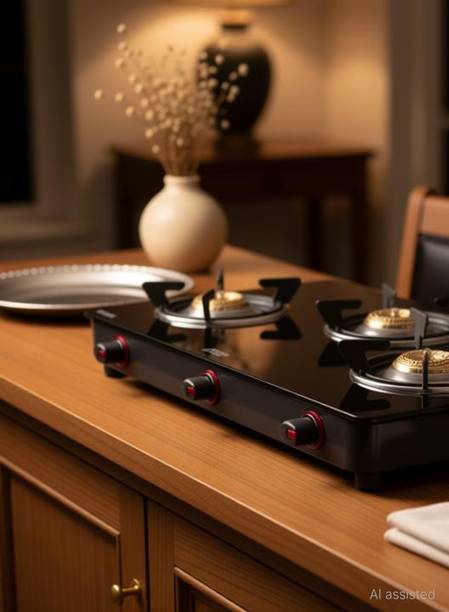 SINGER SGS MF3GSAIBE Glass Automatic Gas Stove