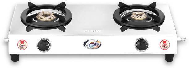 Suncity Mini Magic Premium | High Efficiency Brass Burners | Sturdy Jointless Stainless Steel Manual Gas Stove