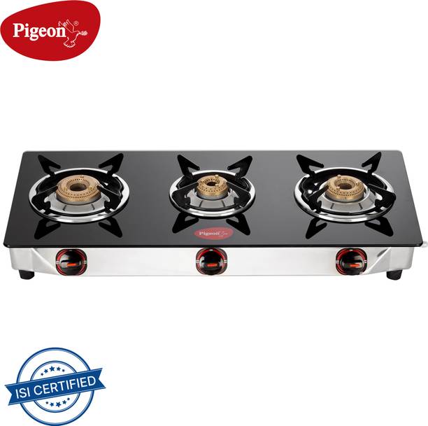 पिजन Popular Cooktop ग्लास मैनुअल गैस चूल्हा