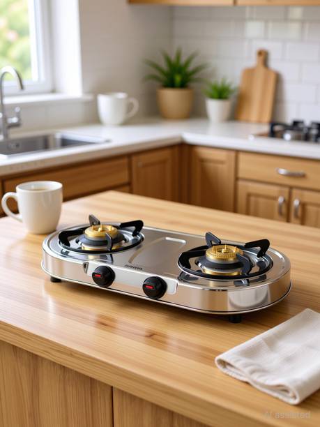 SURYAVIVA Dura Shine 2B Stainless Steel Manual Gas Stove