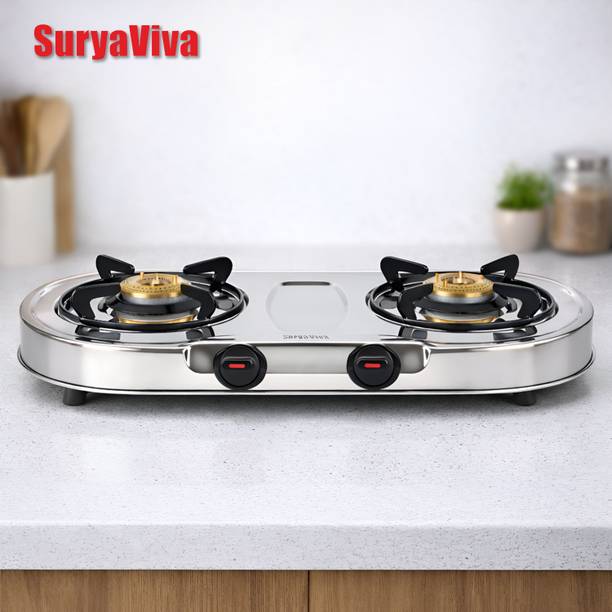 SURYAVIVA Dura Shine 2B Stainless Steel Manual Gas Stove