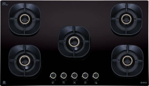 Elica CROWN FLEXI 590 LOTUS IND HD BRASS Glass Automatic Hob