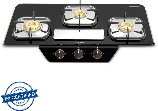 BAJAJ GF8 Frameless with 1 Jumbo Glass Manual Gas Stove
