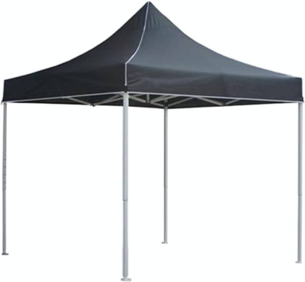 Shri R K Portable Foldable Pop-up Gazebo Tent Canopy Display-6.5X6.5 ft Black Fabric Gazebo