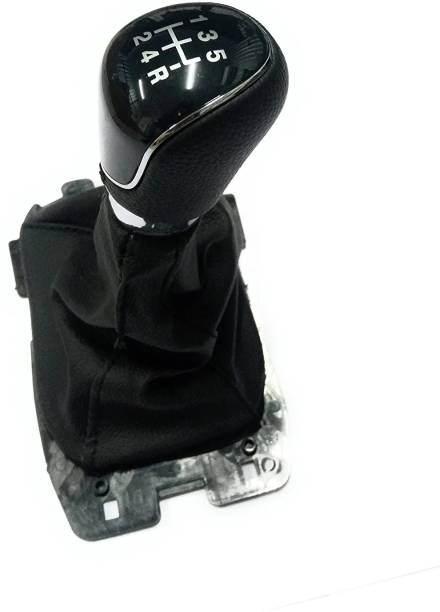 LAKSHMINARAYAN SALES Leather Gear knob with, Leather Gear lever boot Fiesta Fusion Gear Knob