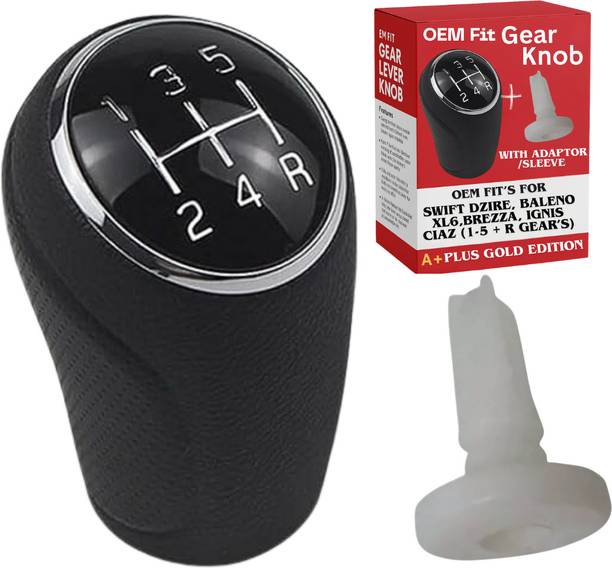 Fairly Gear Knob with Sleeve FOR Swift, Dzire, Baleno, Ciaz, Brezza, Ignis, XL6 OEM Fit Gear Knob
