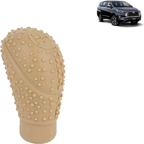 Rhtdm Anti-Scratch Soft Car Auto Silicone Nonslip Gear Shift Knob Protector Cover (Beige) For Innova Crysta Gear Shift Collar