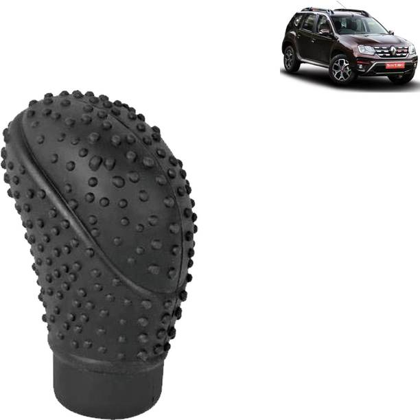 aksmit Anti-Scratch Soft Car Auto Silicone Nonslip Gear Shift Knob Protector Cover (Black) For Duster Gear Shift Collar