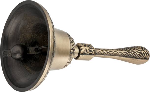 Cave Tradional Brass Pooja Bell, Puja/other Ritual Bell for home/temple Pujan purpose Brass Pooja Bell