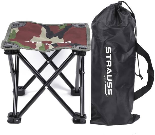 Strauss Folding & Portable Camping Chair | 4 Legged Hiking, Fishing Stool, Picnic Chair