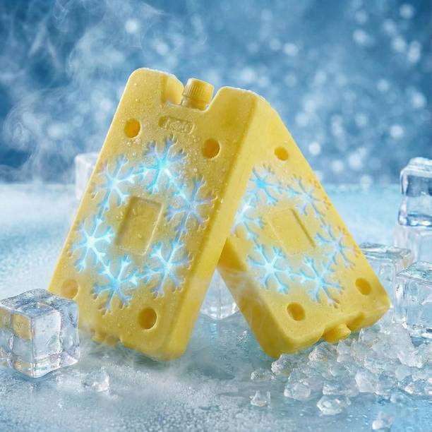 Nuvex Reusable Cooling Ice Packs for Lunch Box, Travel & Outdoor Use Long-Lasting Freezer Blocks for Food Storage, Picnic & Swelling Relief, 2PCS