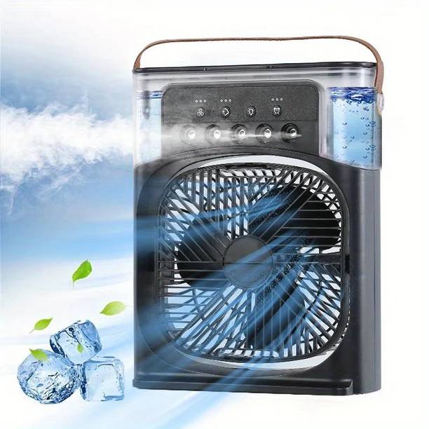 Cubonic Mini Cooler Mist Spray, RGB Night Lamp, Portable For Room, Home Office USB FAN