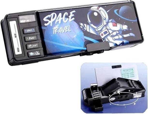 Zoniex Space Password Lock Double Sided Compass Box for Kids Pencil Box for Kids Geometry Box