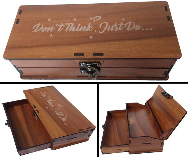 Glowbird Don't Think Just Do Wooden Geometry Box